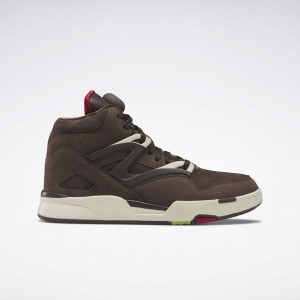 Reebok Pump Omni Zone Ii Men's Basketball Shoes Dark Brown Red White | QIE7854YB