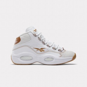 Reebok Question Mid Men's Basketball Shoes White | UNA3969WM