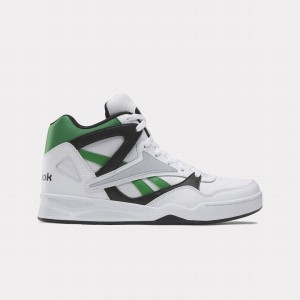 Reebok Royal BB4500 Hi 2 Men's Basketball Shoes White Green Grey Black | OQS2316SR