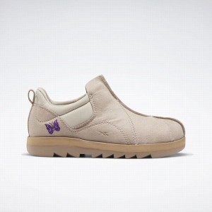 Reebok X Needles Beatnik Moc Men's Lifestyle Shoes Beige Brown Purple | AFB8773KD