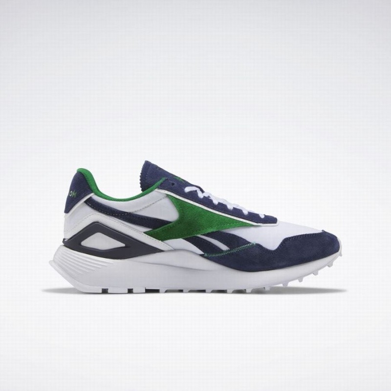 Reebok Classic Leather Legacy Az Men's Shoes White Navy Green | SSY229AT