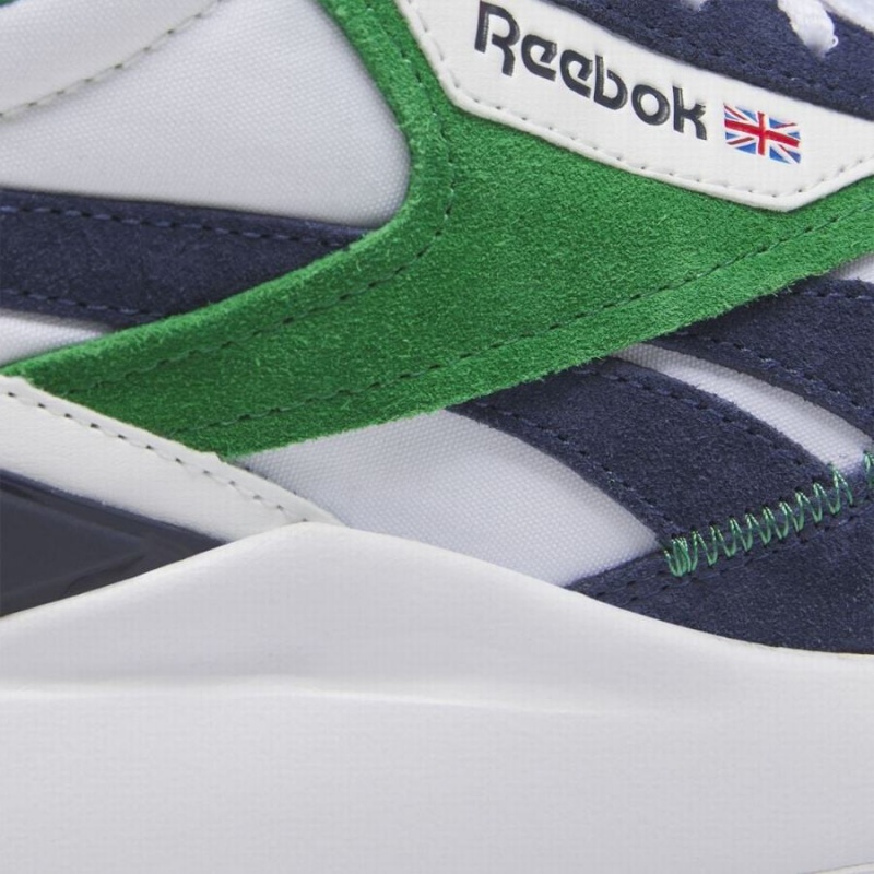 Reebok Classic Leather Legacy Az Women's Shoes White Navy Green | GAY1880XN