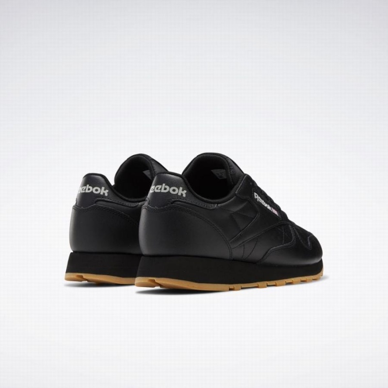 Reebok Classic Leather Men's Shoes Black Grey | WTW788BV