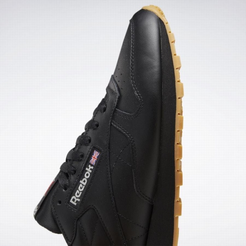 Reebok Classic Leather Men's Shoes Black Grey | WTW788BV