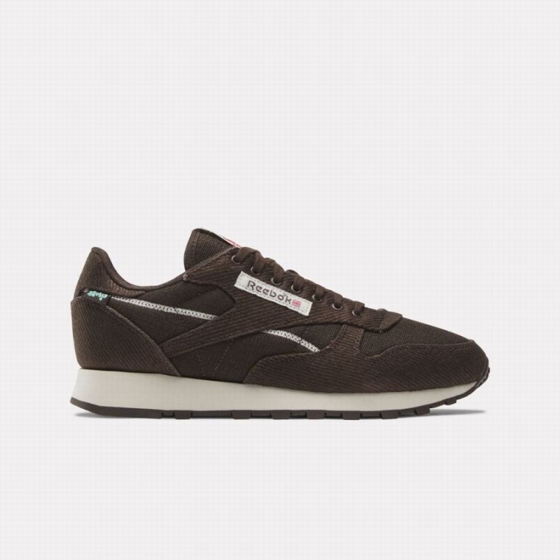 Reebok Classic Leather Men\'s Shoes Dark Brown | OUN8539BV