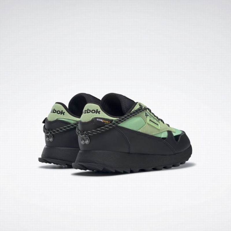 Reebok Classic Leather Men's Shoes Green Black | NYH9984RP