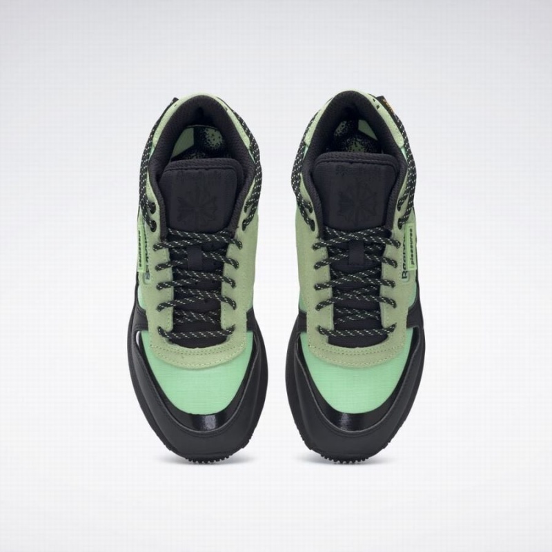 Reebok Classic Leather Men's Shoes Green Black | NYH9984RP