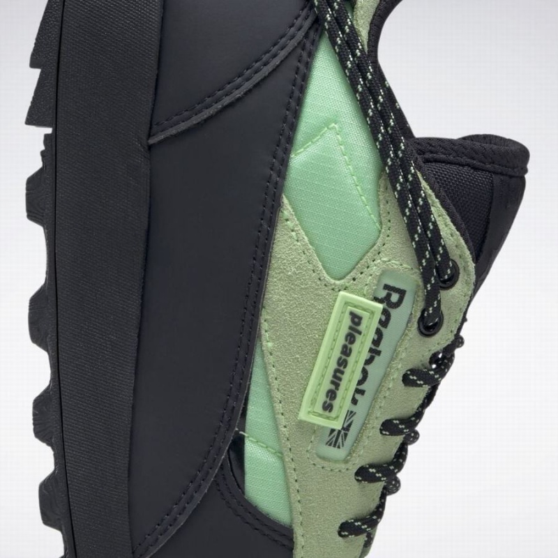 Reebok Classic Leather Men's Shoes Green Black | NYH9984RP