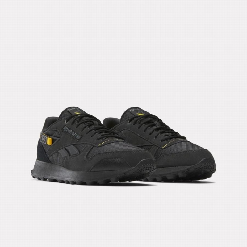 Reebok Classic Leather Men's Shoes Grey Black | XOZ9835ZL