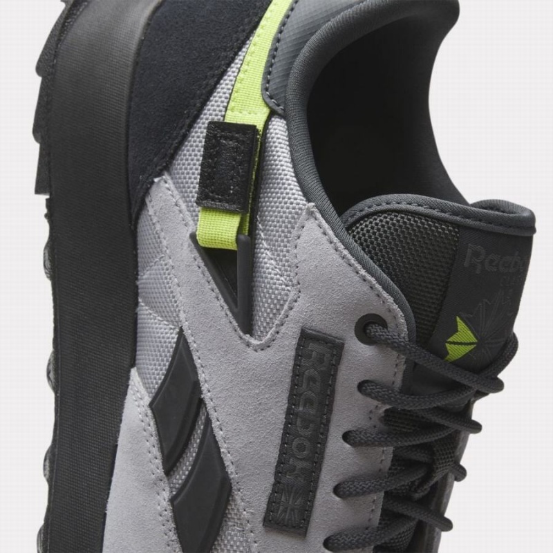 Reebok Classic Leather Men's Shoes Grey Black | RNT5391QC