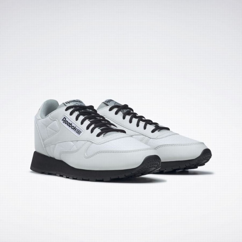 Reebok Classic Leather Men's Shoes Grey Black | XPR3957UH