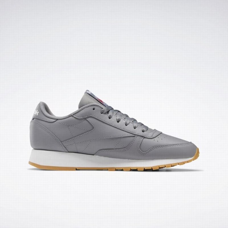 Reebok Classic Leather Men's Shoes Grey White | FYG7050LI