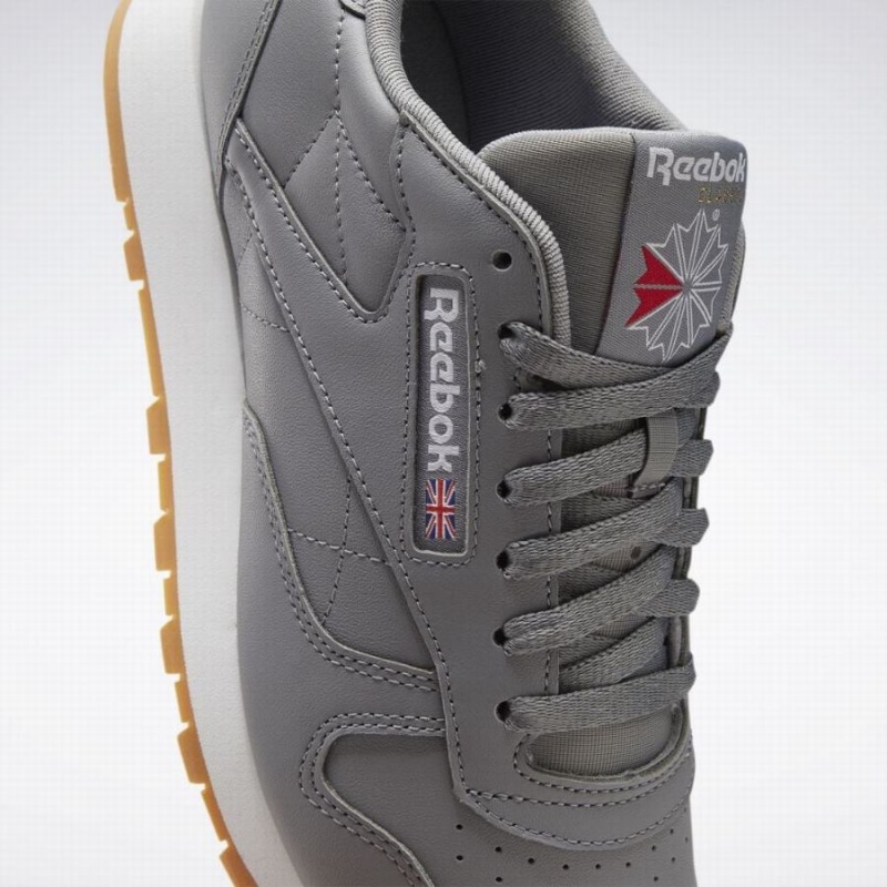 Reebok Classic Leather Men's Shoes Grey White | FYG7050LI