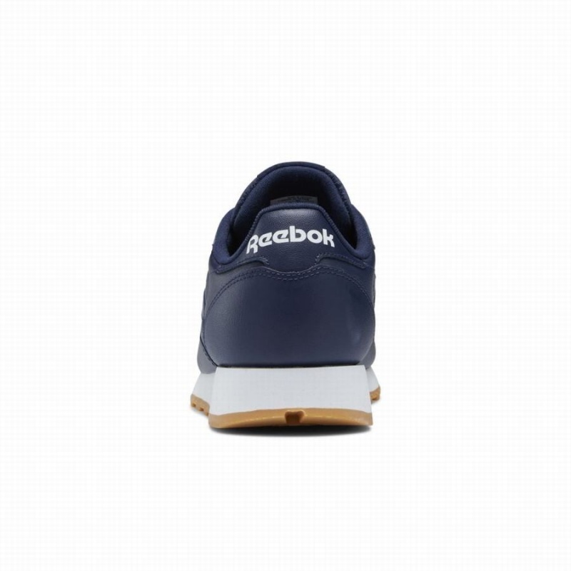 Reebok Classic Leather Men's Shoes Navy White | QJA2463IM