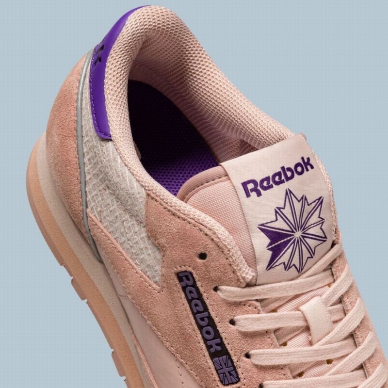 Reebok Classic Leather Men's Shoes Pink Purple | FHT4260EP