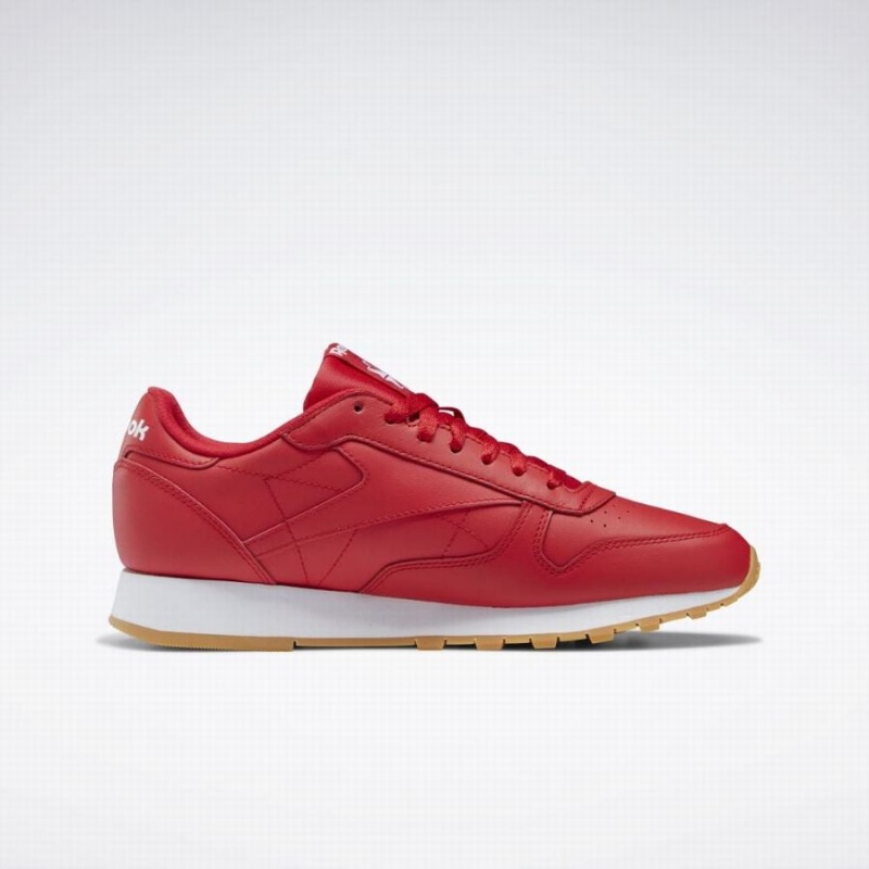 Reebok Classic Leather Men's Shoes Red White | AWV7988LE