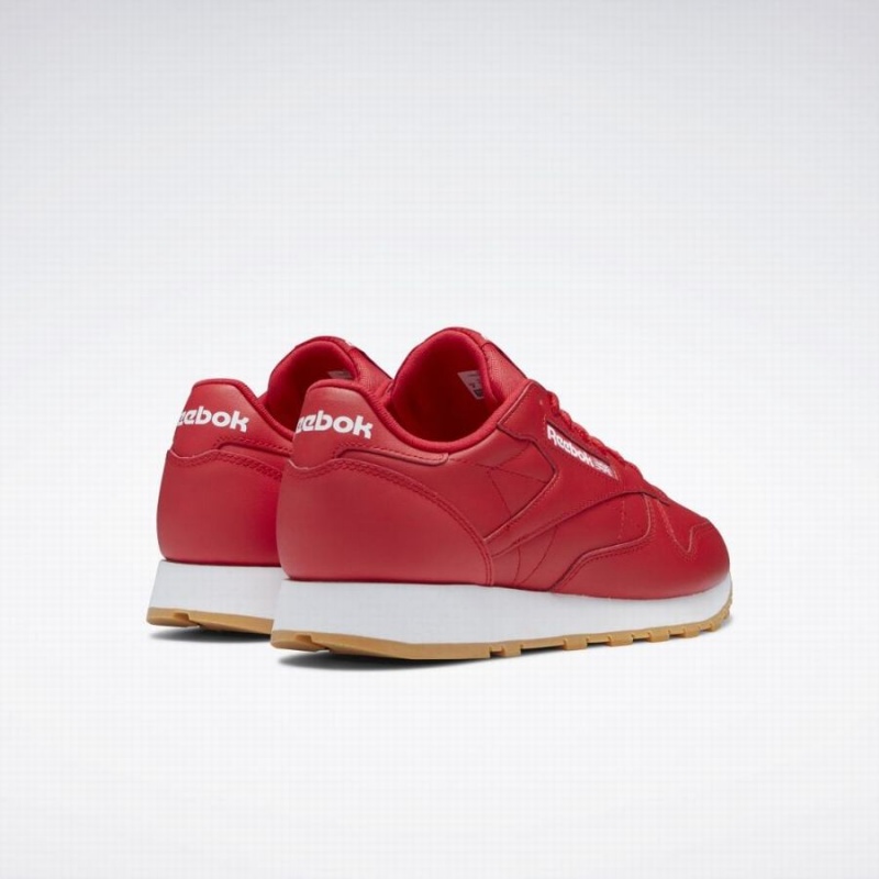 Reebok Classic Leather Men's Shoes Red White | AWV7988LE