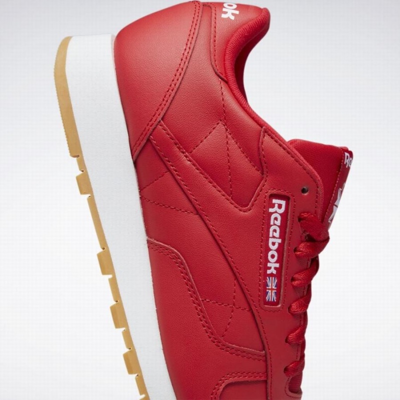 Reebok Classic Leather Men's Shoes Red White | AWV7988LE