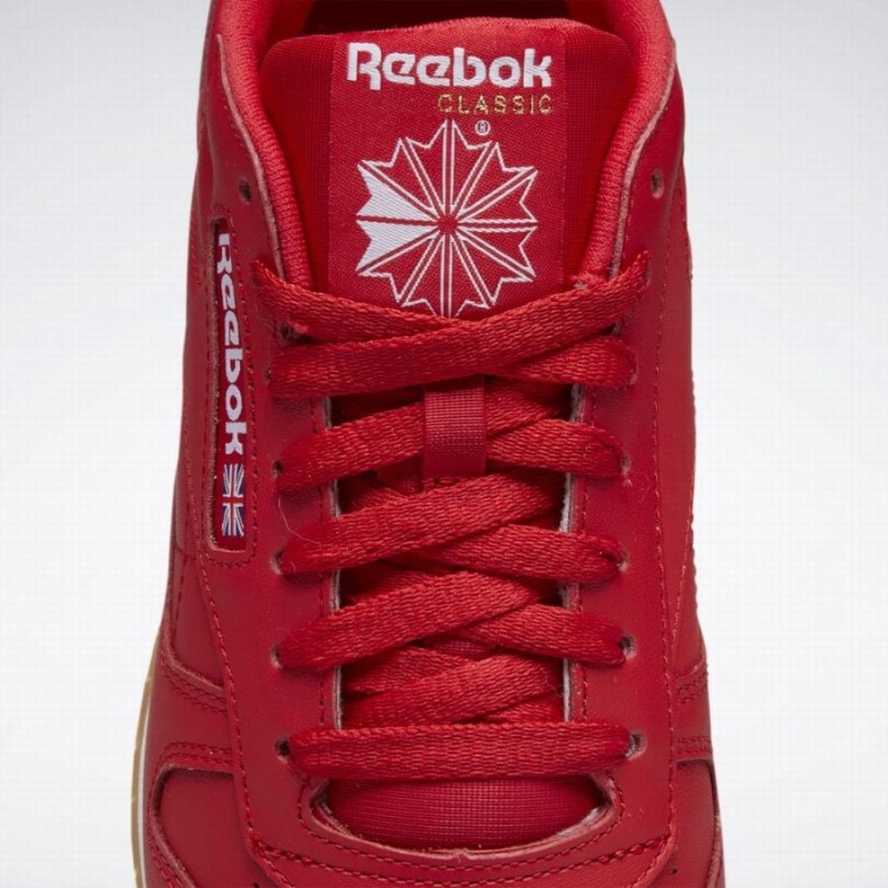 Reebok Classic Leather Men's Shoes Red White | AWV7988LE