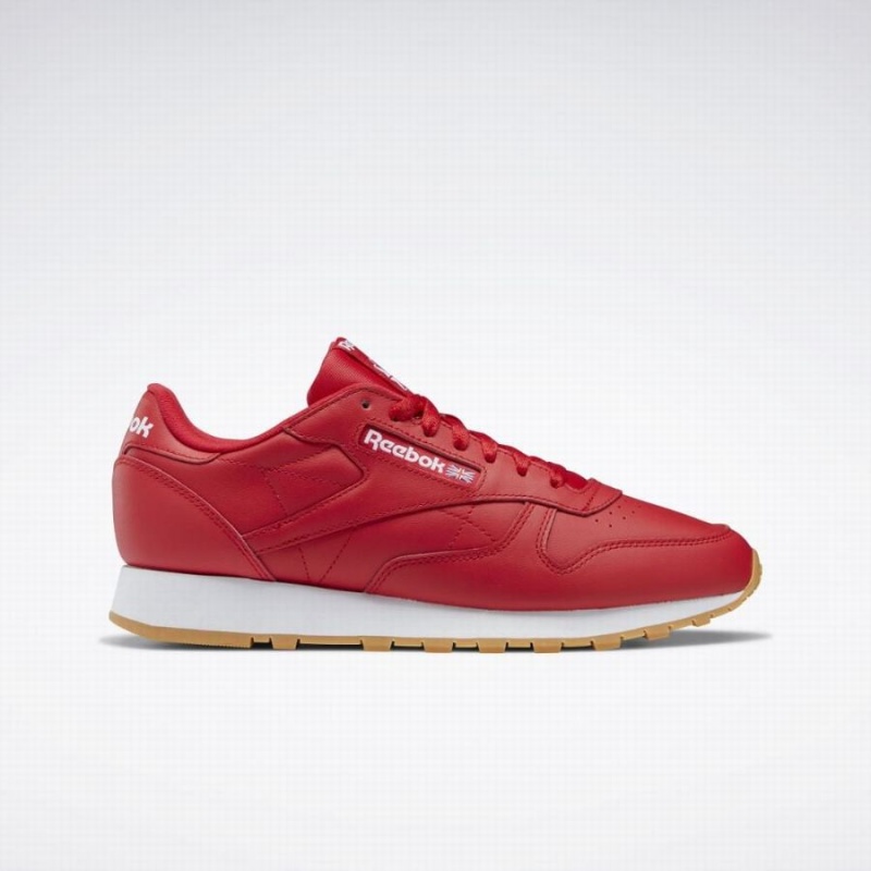 Reebok Classic Leather Men\'s Shoes Red White | AWV7988LE