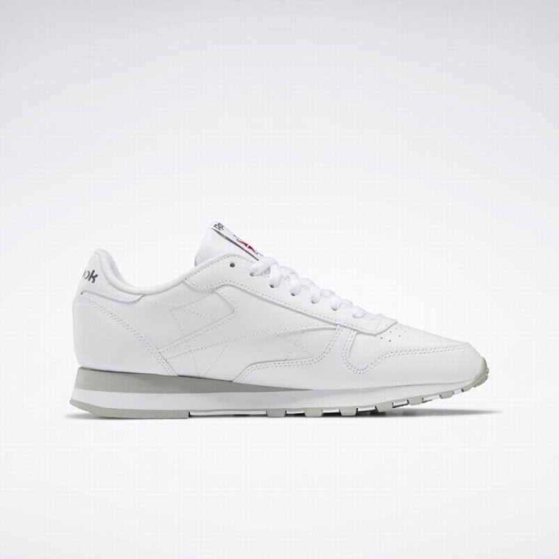 Reebok Classic Leather Men's Shoes White Grey | RNG2022JM