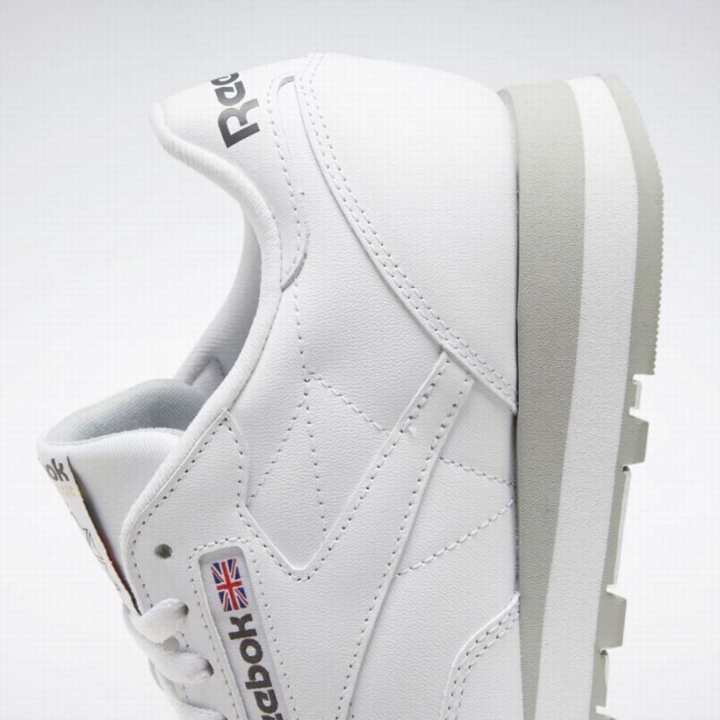 Reebok Classic Leather Men's Shoes White Grey | RNG2022JM