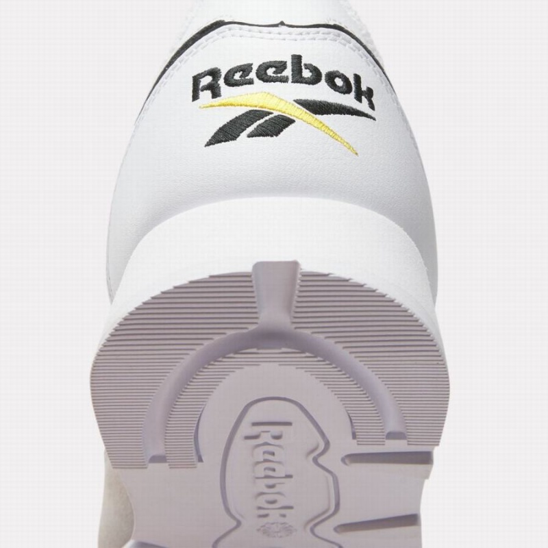 Reebok Classic Leather Men's Shoes White Black Yellow | WVK6428FP