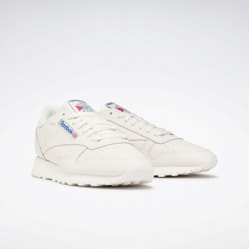 Reebok Classic Leather Men's Shoes White Blue Red | FGB1053SM