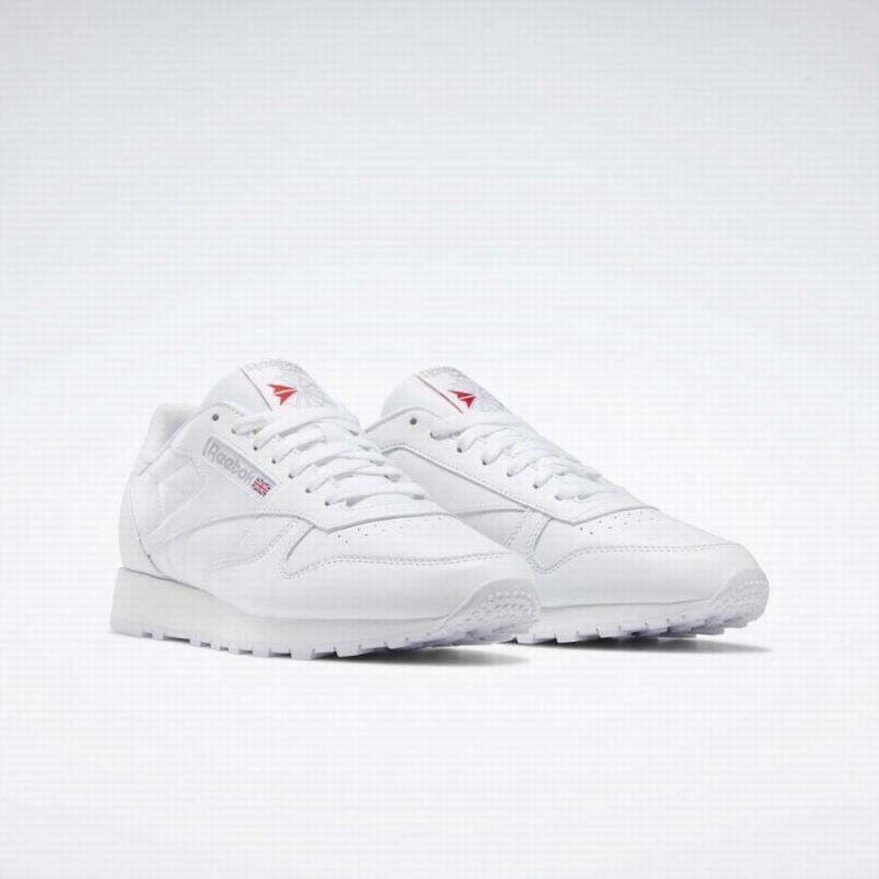 Reebok Classic Leather Men's Shoes White Grey | PES8166UG