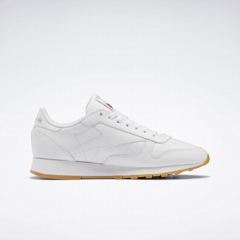 Reebok Classic Leather Men's Shoes White Grey | VHA3134UW