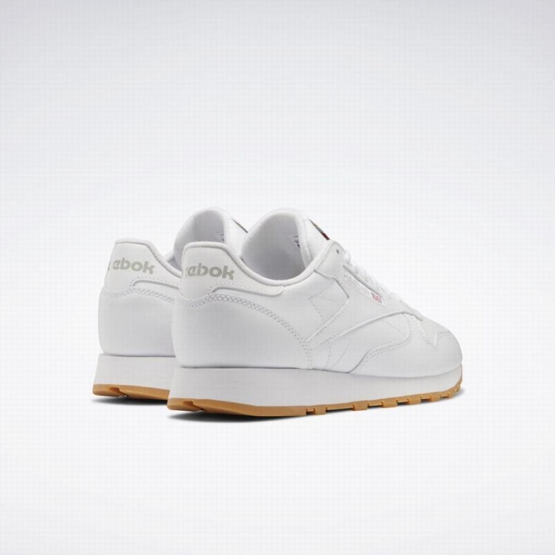 Reebok Classic Leather Men's Shoes White Grey | VHA3134UW