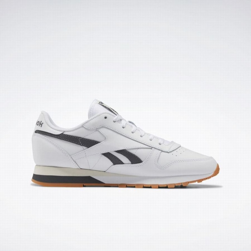 Reebok Classic Leather Men's Shoes White Grey | ZIU3923CK