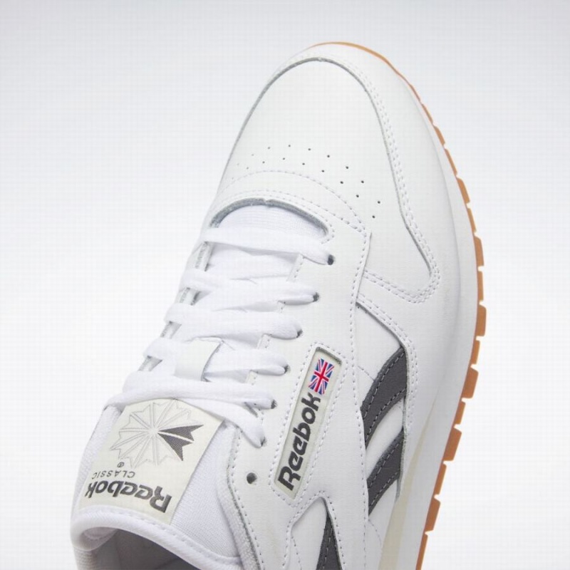 Reebok Classic Leather Men's Shoes White Grey | ZIU3923CK