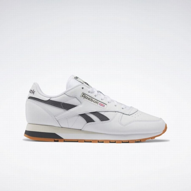 Reebok Classic Leather Men\'s Shoes White Grey | ZIU3923CK