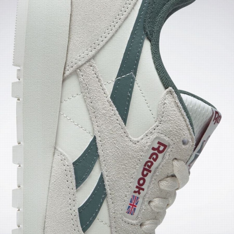 Reebok Classic Leather Men's Shoes White Green | CJL2054GK