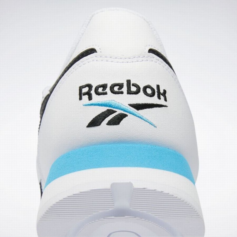 Reebok Classic Leather Men's Shoes White Black Light Turquoise | CHE9589UE