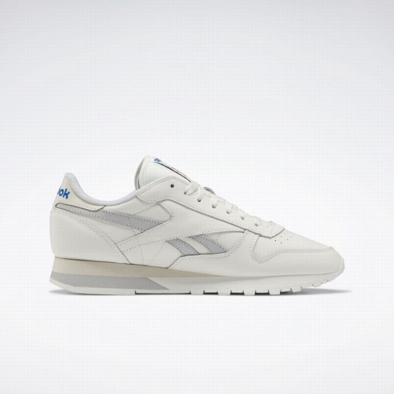 Reebok Classic Leather Men's Shoes White Light Grey Blue | TVF4057RC