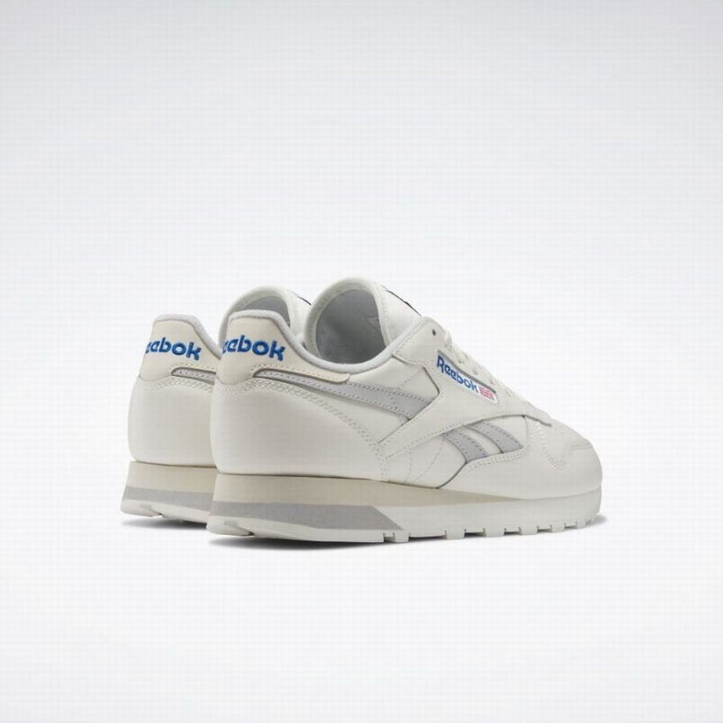 Reebok Classic Leather Men's Shoes White Light Grey Blue | TVF4057RC