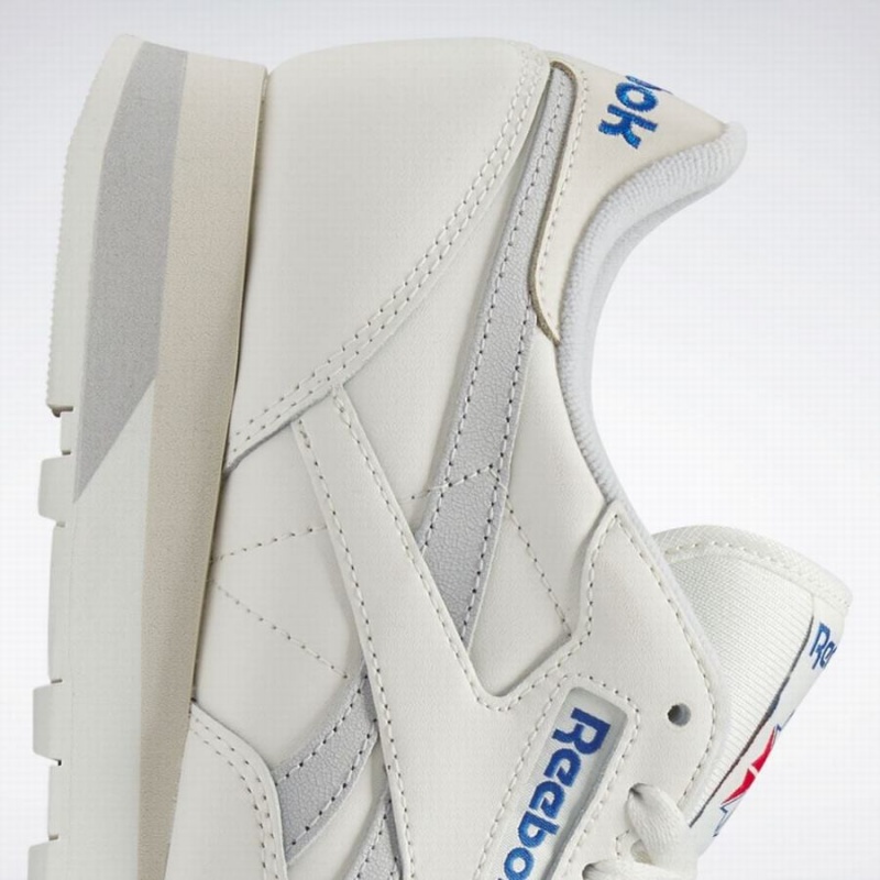 Reebok Classic Leather Men's Shoes White Light Grey Blue | TVF4057RC