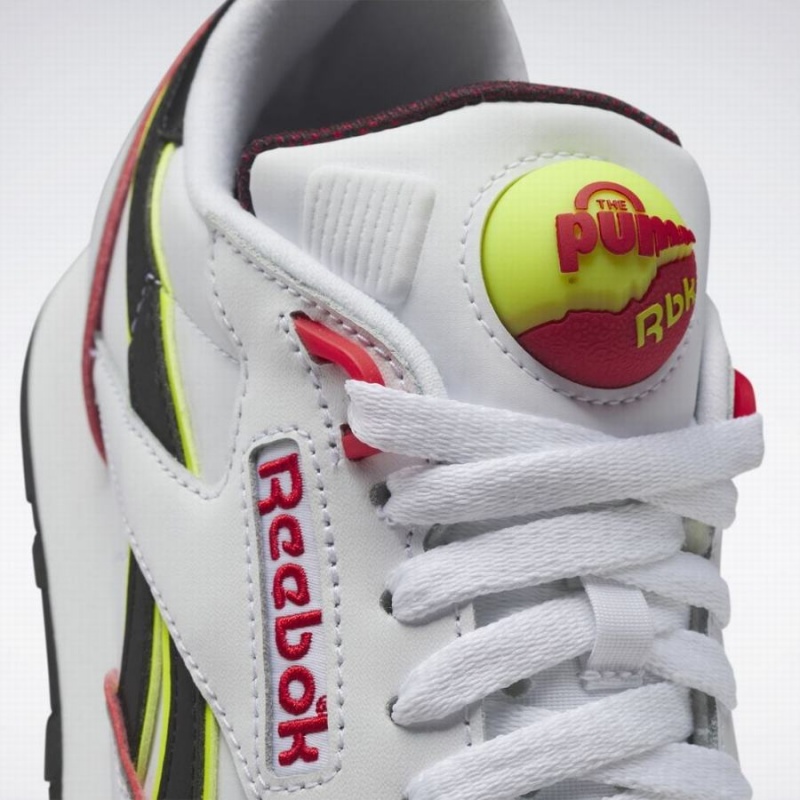 Reebok Classic Leather Pump Men's Shoes White Black Yellow | MKH398XE