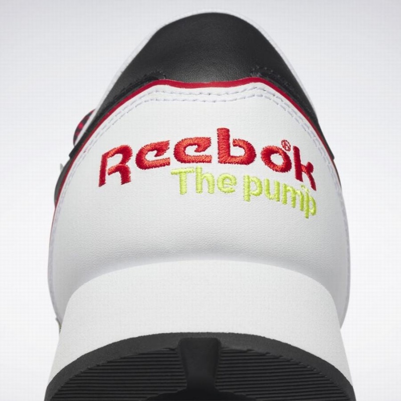 Reebok Classic Leather Pump Men's Shoes White Black Yellow | MKH398XE