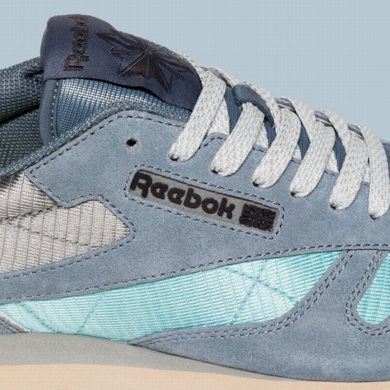 Reebok Classic Leather Retro Men's Shoes Blue Green Yellow | IHY4666ZF