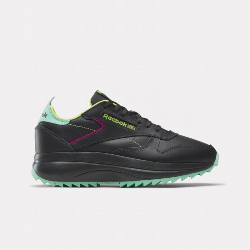 Reebok Classic Leather Sp Extra Women\'s Shoes Black Grey Light Green | GHT8642OL