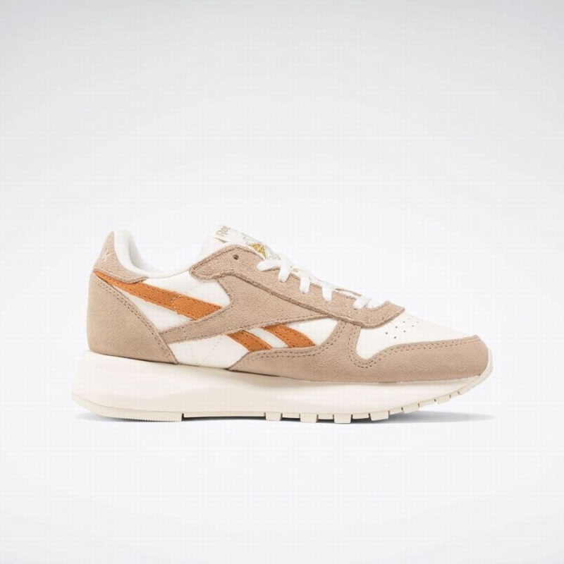 Reebok Classic Leather Sp Women's Shoes Beige Brown White Orange | LSJ5144IH