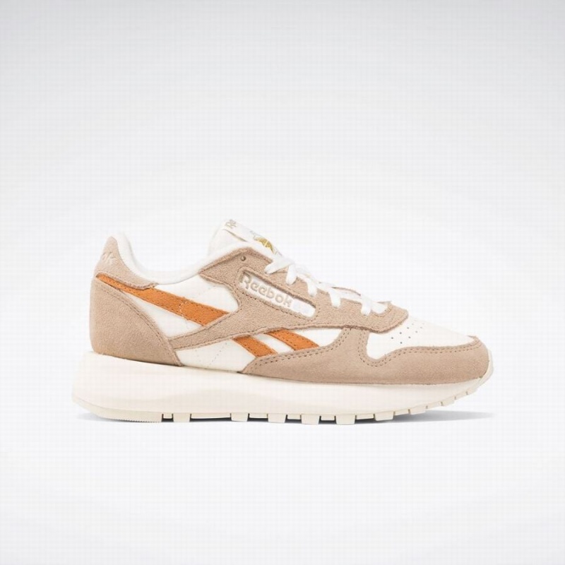 Reebok Classic Leather Sp Women\'s Shoes Beige Brown White Orange | LSJ5144IH