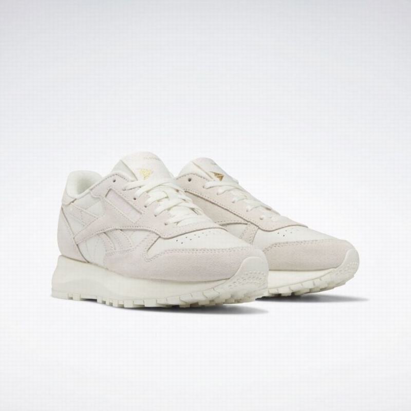 Reebok Classic Leather Sp Women's Shoes White Pink | UWT9590SE