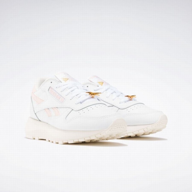 Reebok Classic Leather Sp Women's Shoes White Pink | HAH9790BY