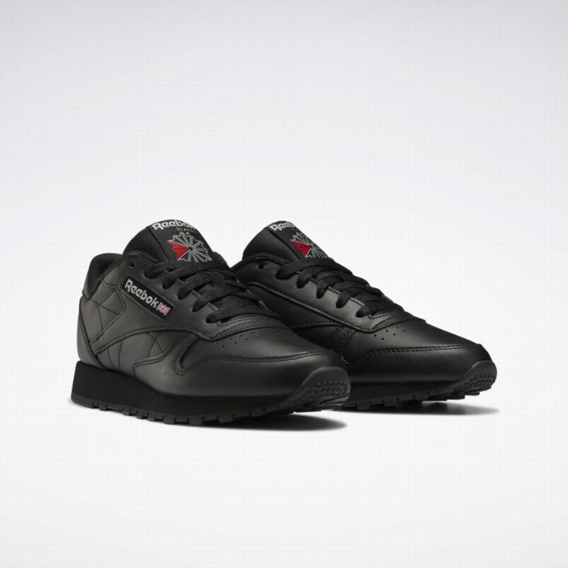 Reebok Classic Leather Women's Shoes Black Grey | LRJ5950OR