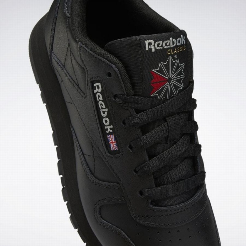 Reebok Classic Leather Women's Shoes Black Grey | LRJ5950OR