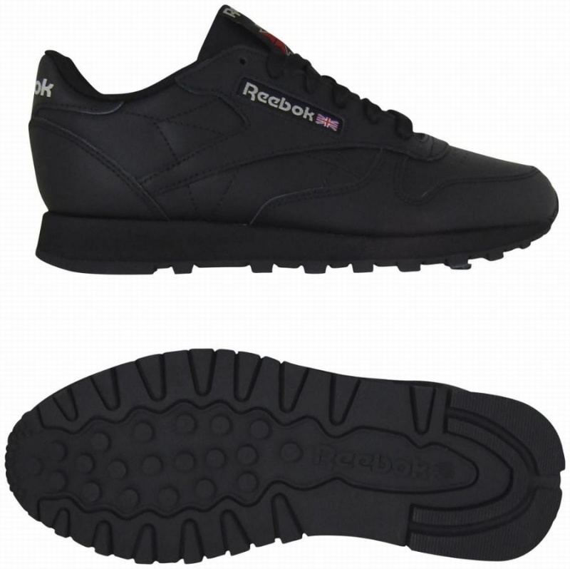 Reebok Classic Leather Women's Shoes Black Grey | LRJ5950OR